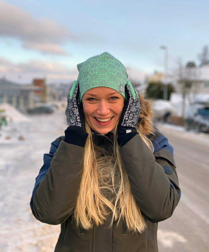 Morild Glitre hansker med refleks mint