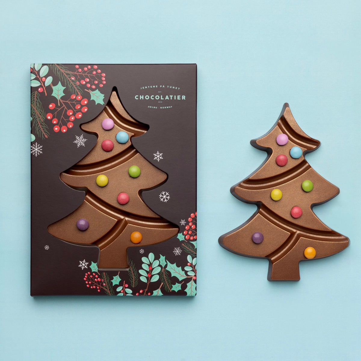 Juletre av sjokolade